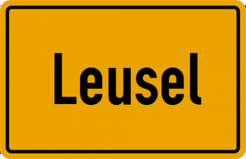 Ortsschild Leusel