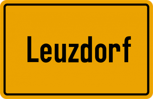 Ortsschild Leuzdorf, Mittelfranken