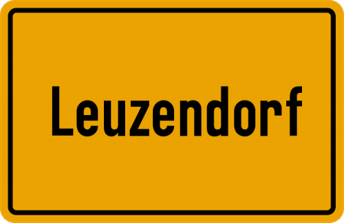 Ortsschild Leuzendorf