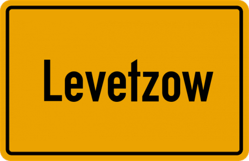 Ortsschild Levetzow