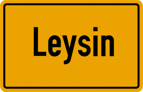 Ortsschild Leysin