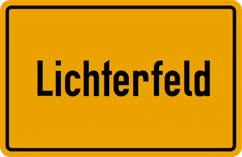Ortsschild Lichterfeld