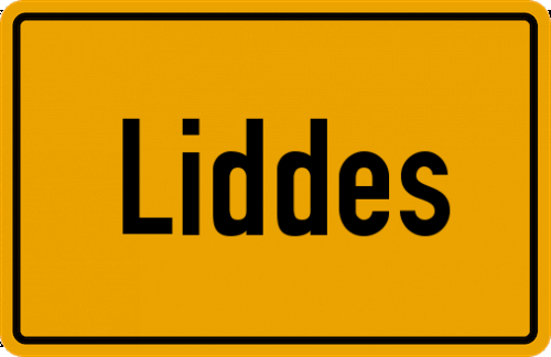 Ortsschild Liddes