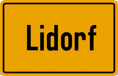 Ortsschild Lidorf