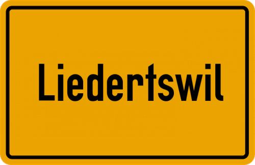 Ortsschild Liedertswil