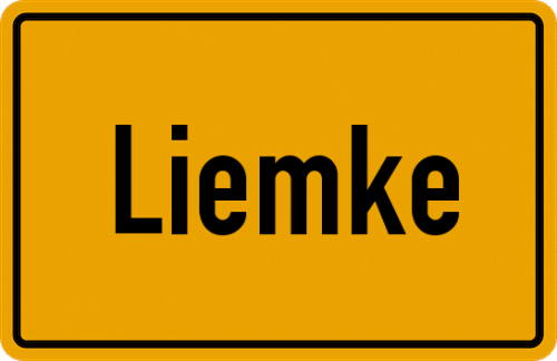 Ortsschild Liemke