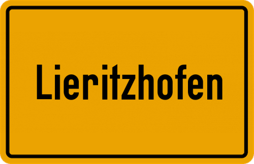 Ortsschild Lieritzhofen, Mittelfranken