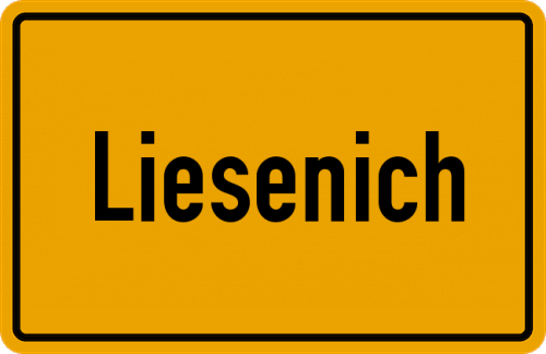 Ortsschild Liesenich