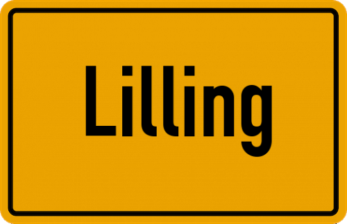 Ortsschild Lilling, Oberfranken