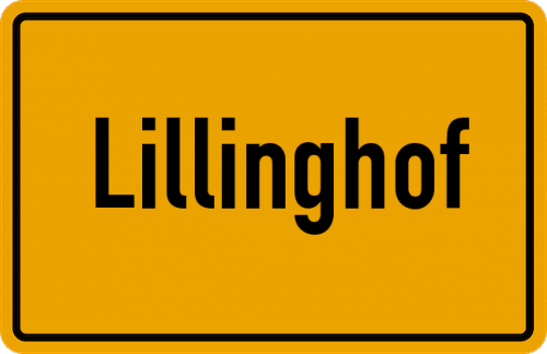Ortsschild Lillinghof