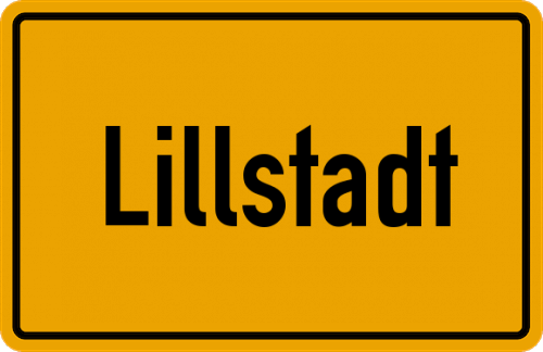 Ortsschild Lillstadt