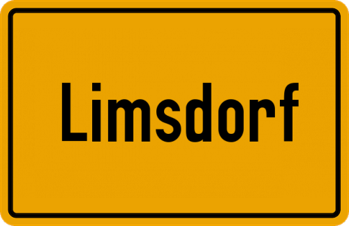 Ortsschild Limsdorf