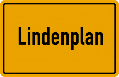 Ortsschild Lindenplan, Niedersachsen
