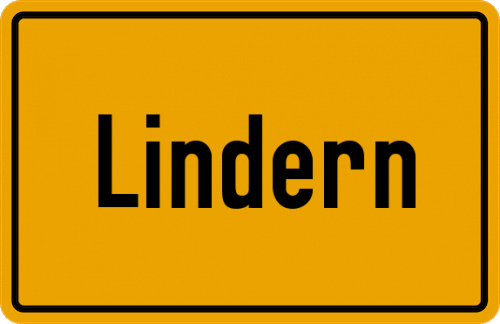 Ortsschild Lindern, Rheinland