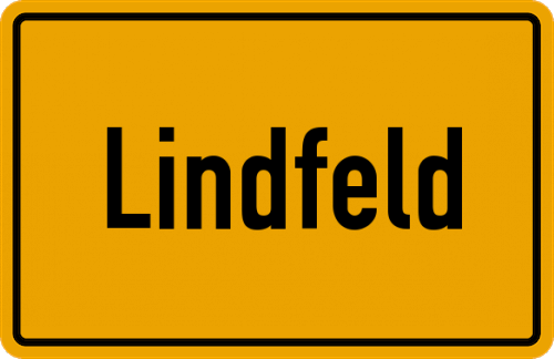 Ortsschild Lindfeld, Kreis Bogen, Niederbayern