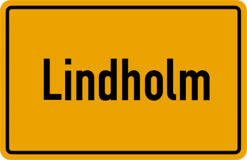 Ortsschild Lindholm