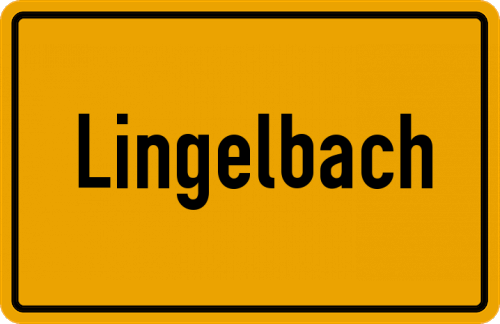 Ortsschild Lingelbach