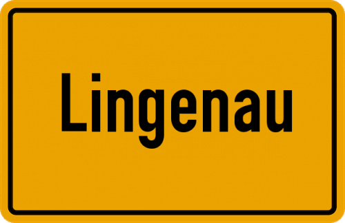 Ortsschild Lingenau