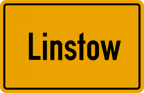 Ortsschild Linstow