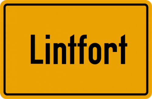 Ortsschild Lintfort