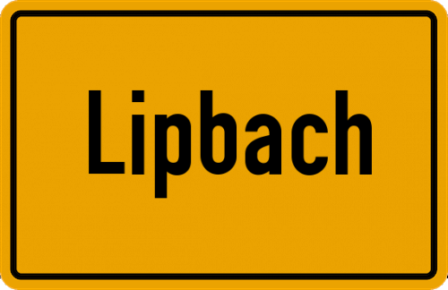 Ortsschild Lipbach