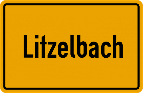 Ortsschild Litzelbach