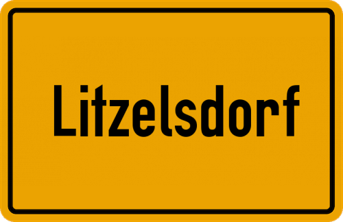 Ortsschild Litzelsdorf