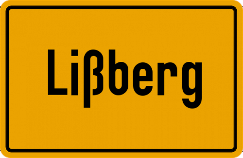 Ortsschild Lißberg, Hessen