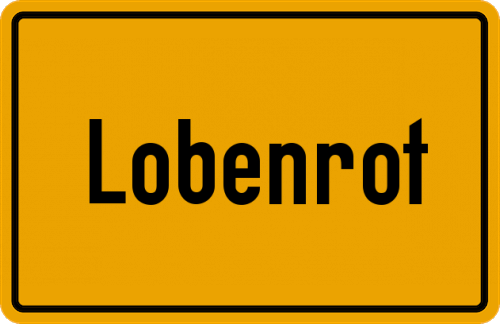 Ortsschild Lobenrot