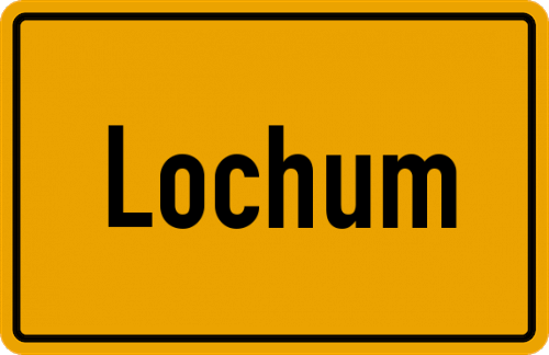 Ortsschild Lochum