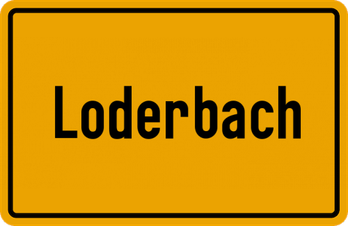 Ortsschild Loderbach