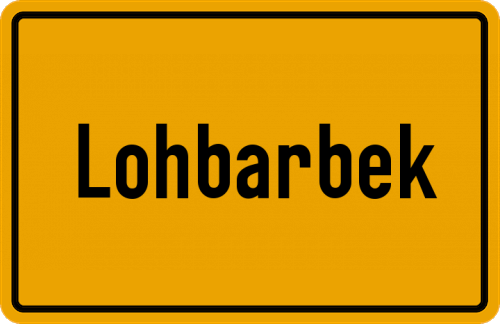 Ortsschild Lohbarbek