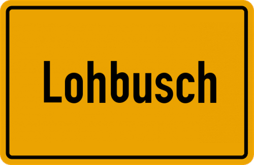 Ortsschild Lohbusch, Westfalen