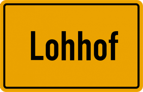 Ortsschild Lohhof, Kreis München