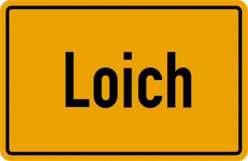 Ortsschild Loich