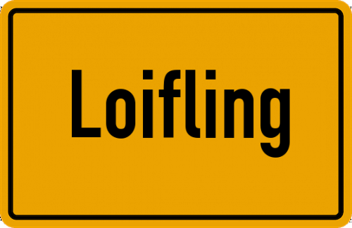 Ortsschild Loifling