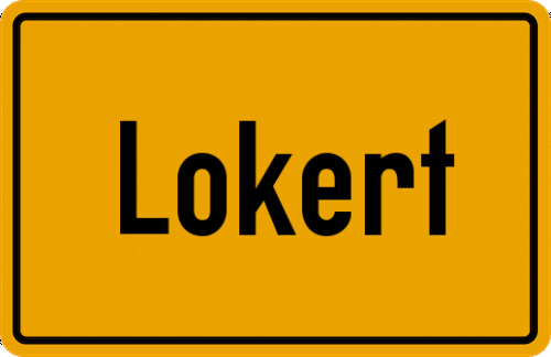 Ortsschild Lokert, Eiderstedt