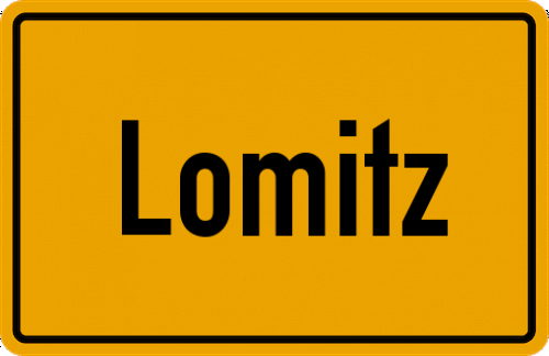 Ortsschild Lomitz