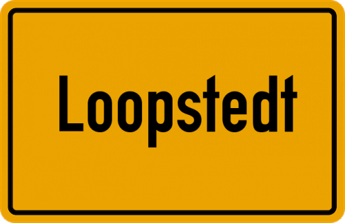 Ortsschild Loopstedt