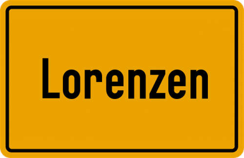 Ortsschild Lorenzen, Oberpfalz