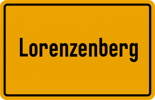 Ortsschild Lorenzenberg