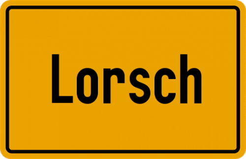 Ortsschild Lorsch, Hessen
