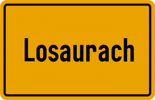 Ortsschild Losaurach