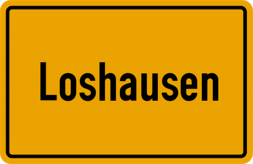 Ortsschild Loshausen