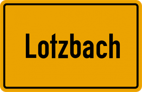 Ortsschild Lotzbach