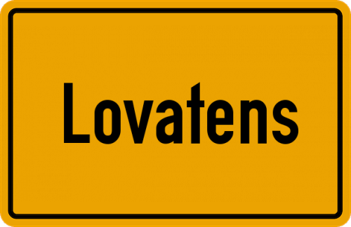 Ortsschild Lovatens