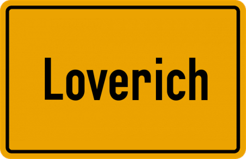 Ortsschild Loverich