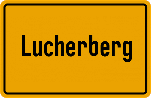 Ortsschild Lucherberg