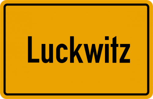 Ortsschild Luckwitz