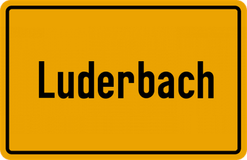 Ortsschild Luderbach, Rottal